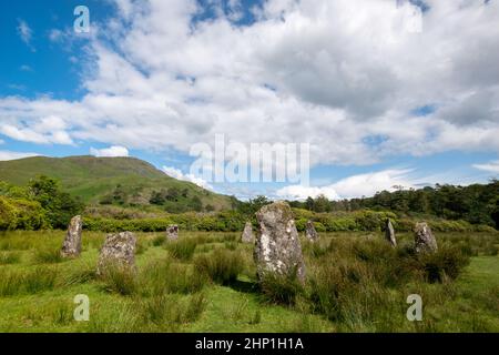 Lochbuie Standing Stones auf der Isle of Mull, Schottland Stockfoto