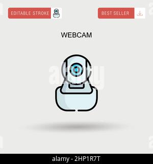 Webcam einfaches Vektorsymbol. Stock Vektor