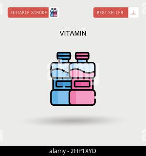 Vitamin Simple Vektor-Symbol. Stock Vektor