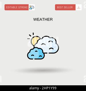 Wettersymbol für einfache Vektorgrafiken. Stock Vektor
