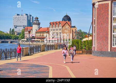 Königsberg, Russland - 31. Mai 2021: Fischerdorf - ethnographisches Zentrum für Kunsthandwerk Stockfoto