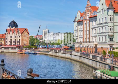 Königsberg, Russland - 31. Mai 2021: Fischerdorf - ethnographisches Zentrum für Kunsthandwerk Stockfoto
