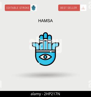 Einfaches Vektor-Symbol von Hamsa. Stock Vektor