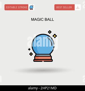 Magic Ball einfaches Vektor-Symbol. Stock Vektor