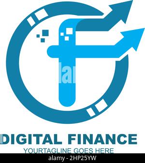 f-Buchstabenpfeil für die Designvorlage „Business Finance Icon Vector Illustration“ Stock Vektor