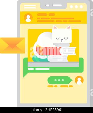 PET-Fotos in Social Media-Symbolvektor teilen Stock Vektor