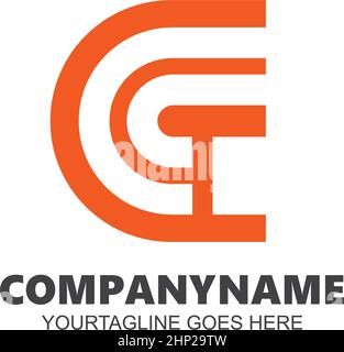 C Letter Template Vektor-Symboldesign Stock Vektor