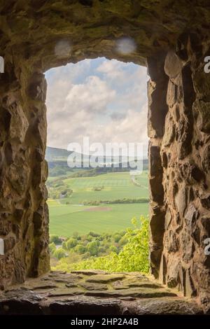 Blick vom Schloss Gleiberg Stockfoto