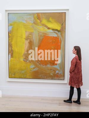 london, Großbritannien, 18. Februar 2022 Willem de Kooning, ohne Titel, 1961, Est-7--10 Millionen. Nach der historischen $676,1-Millionen-Auktion von Werken aus derselben Sammlung im Jahr 2021 wird Sotheby’s die nächste Tranche von Meisterwerken aus der wertvollsten Sammlung moderner und zeitgenössischer Kunst präsentieren, die jemals auf dem Markt erschienen ist. Paul Quezada-Neiman/Alamy Live News Stockfoto