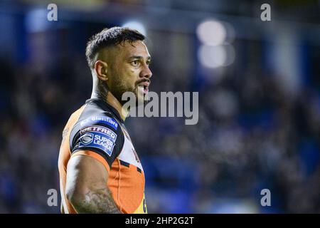 Warrington, England - 17. Februar 2022 - Kenny Edwards von Castleford Tigers während der Rugby League Betfred Super League Runde 2 Warrington Wolves vs Castleford Tigers im Halliwell Jones Stadium, Warrington, Großbritannien Dean Williams Stockfoto