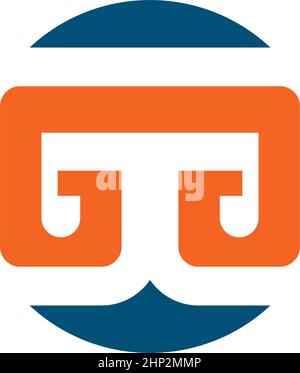 GG oder gd Buchstabe Vektor Symbol Logo Design Illustration Stock Vektor