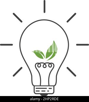 Eco-Glühbirne Idee, kreativ, Konzept Illustration Stock Vektor