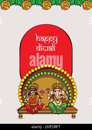 hindu-Festival Diwali Stock Vektor