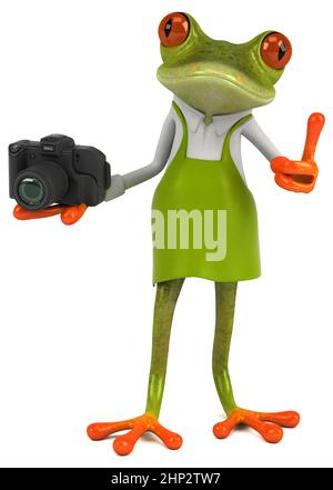 Spaß Frosch Gärtner - 3D-Darstellung Stockfoto