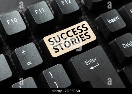 Konzeptunterschrift Success Stories, Business Concept Life of Rule Models von seinem Anfang bis zu seinem Tod Converting Analog Data to Digital Media, Typ Stockfoto