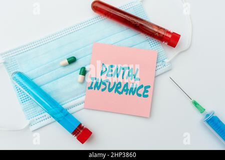 Inspiration zeigt Zeichen Zahnversicherung, konzeptuelle Foto Form der Gesundheit entwickelt, um Teil oder voller Kosten zu zahlen Verbreitung Virus Awareness Message, Stockfoto
