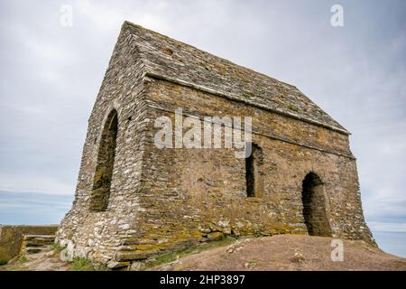 St. Michaels Chapel in Rame Head in Cornwall, Großbritannien Stockfoto