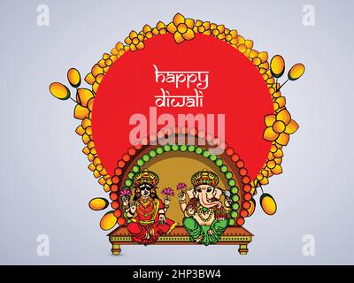 hindu-Festival Diwali Stock Vektor