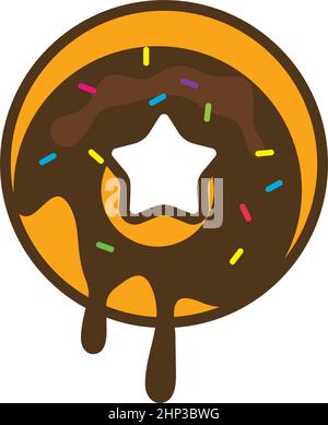 Donuts-Vektor, Symbol, Logo-Illustration Stock Vektor