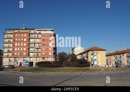 CHIVASSO, ITALIEN - CA. DEZEMBER 2021: Ansicht der Stadt Chivasso Stockfoto