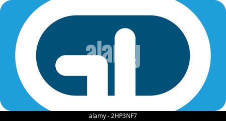 design-Illustration für gd-Buchstaben-Vektor-Symbole Stock Vektor