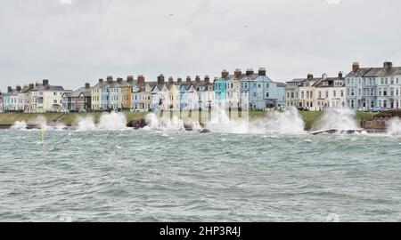 Sturm Eunice in Bangor, Nordirland Stockfoto