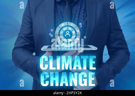 Text mit Inspiration Klimawandel, Geschäftskonzeptänderung im erwarteten Wetterverlauf einer Region -42822 Stockfoto