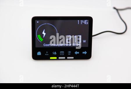 Industrie, Strom, Strom, neuer Smart Meter für die Versorgung von Privathaushalten. Stockfoto