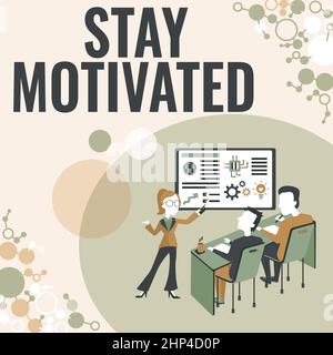 Inspiration Zeichen zeigen motiviert bleiben, Business Concept belohnen Sie sich jedes Mal, wenn Sie ein Ziel erreichen, mit Wissen, das Project Report Concept präsentiert Stockfoto