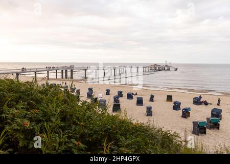 Der neue und wunderbare Koserow Pier auf der Insel Usedom Stockfoto