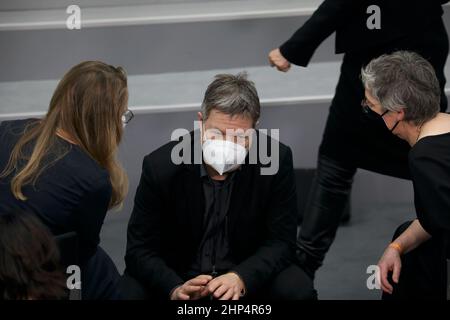 Berlin, 13. Februar 2022. Dr. Robert Habeck, Bundesminister für Wirtschaft und Klimaschutz. Stockfoto