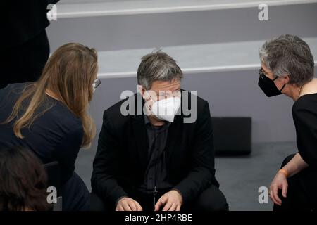 Berlin, 13. Februar 2022. Dr. Robert Habeck, Bundesminister für Wirtschaft und Klimaschutz. Stockfoto