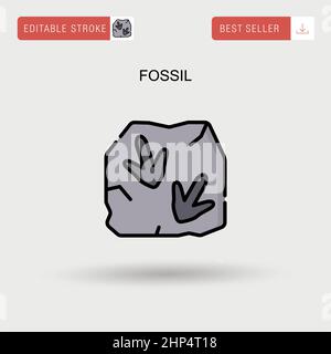 Fossil einfaches Vektor-Symbol. Stock Vektor