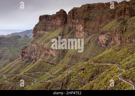 Das Teno-Gebirge auf Teneriffa auf den Kanarischen Inseln Stockfoto