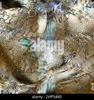 Abstract Animals Skin Design Ready for Textile Prints. Stockfoto