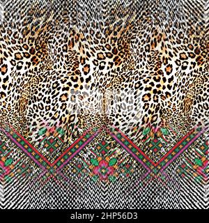Strukturiertes Tierhaut-Design Ready for Textile Prints. Stockfoto