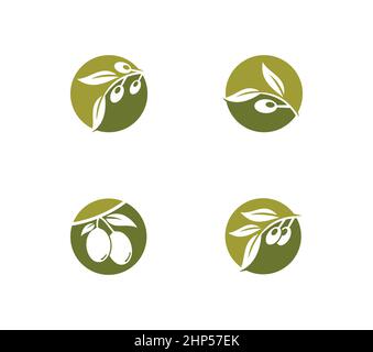 Einfaches, Flaches Olivgrünes Logo Als Vektorzeichen Stock Vektor