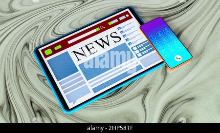 Aktuelle Nachrichten Stockfoto