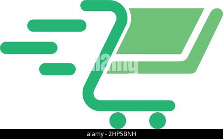 Design-Vorlage für das Warenkorbsymbol Stock Vektor