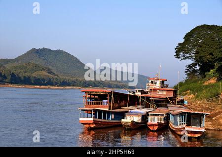 Mekong Rive, Luang Prabang, Laos Stockfoto