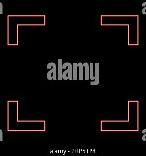 Neon-Symbol Vollbild rot Farbe Vektor Illustration flache Stil Bild Stock Vektor