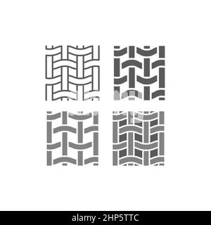 Textil Stoff schwarz Vektor-Symbol Stock Vektor