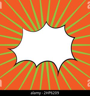 Komische Rede sprudelt mit Strahlen Stock Vektor