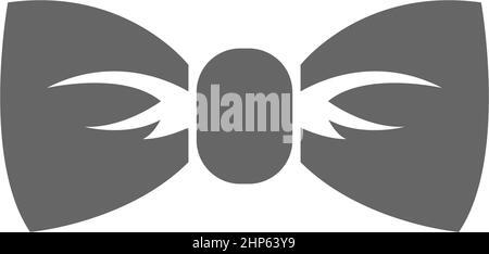Flache Designvorlage mit Logo mit Bow-ties Stock Vektor