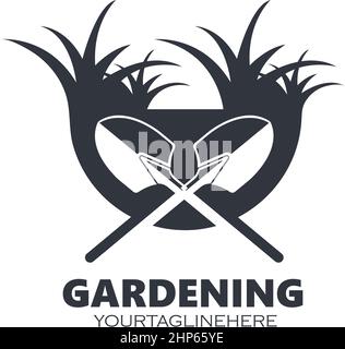 Gartenarbeit Symbol Vektor Illustration Design-Vorlage Stock Vektor