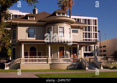 Gates Historic House Sites auf dem Campus der San Jose State University, in Kalifornien Stockfoto