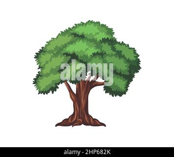 Isolierte Cartoon-Baum-Illustration Vektor-Zeichen Stock Vektor