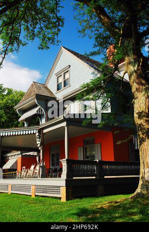 Sagamore Hill in der Oyster Bay in New York war die Heimat des US-Präsidenten Theodore Roosevelt Stockfoto