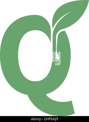 Design-Konzeptvorlage für das Q-Symbol mit Buchstaben Stock Vektor