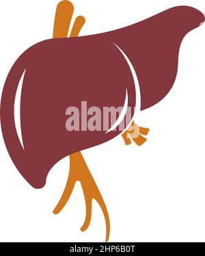 Vorlage für das Logo „Human Liver Icon“ Stock Vektor